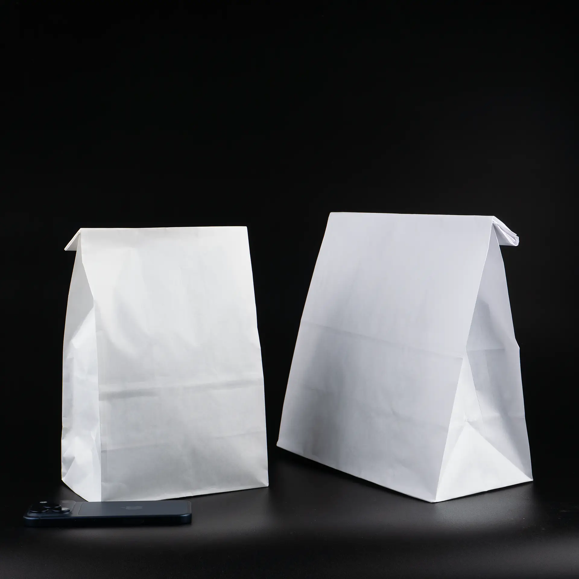 Lifestyle white grab bags