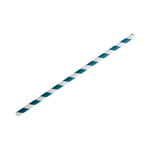 easipac Navy Blue & White Paper Straw