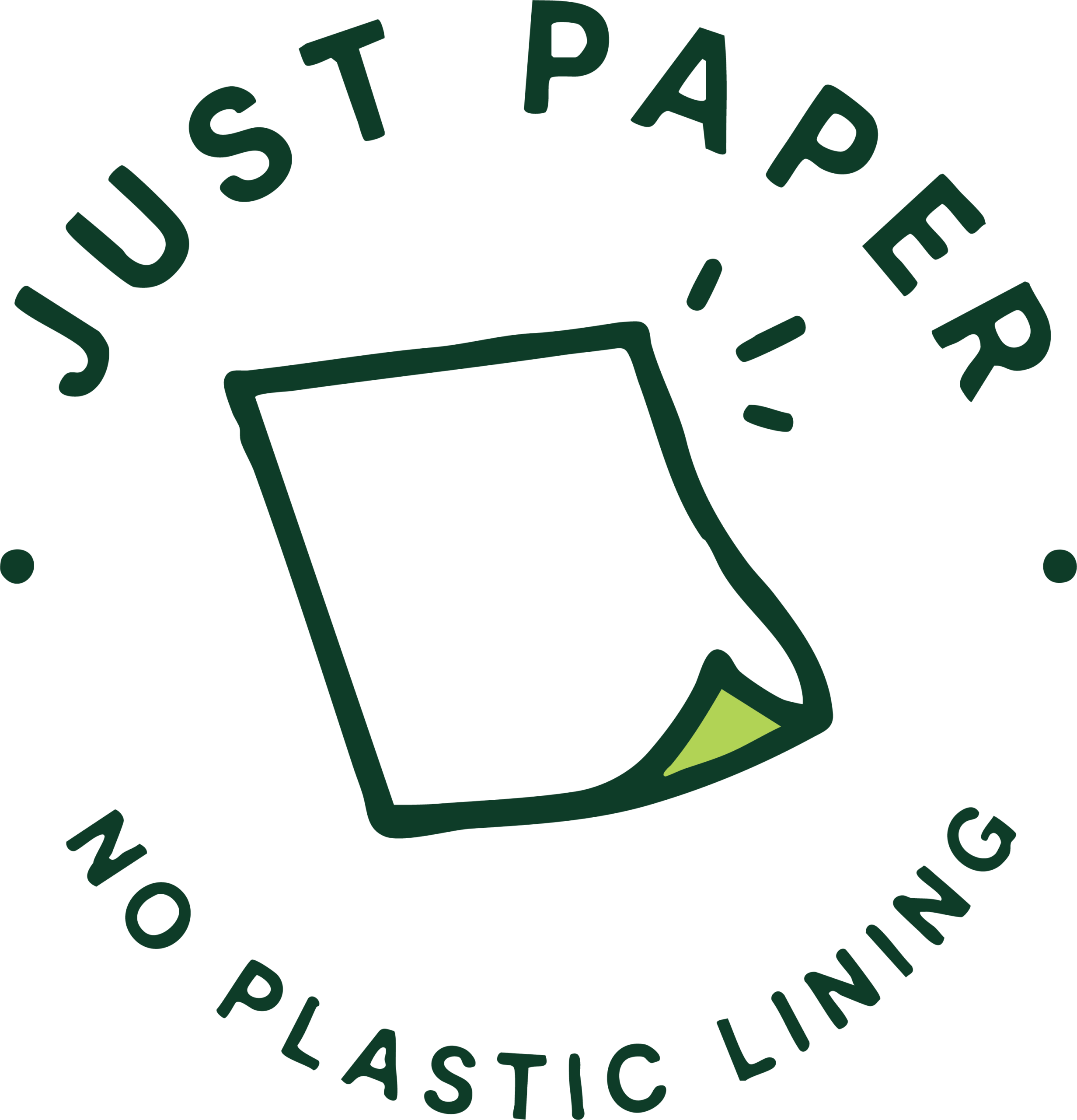 Just Paper. No plastic lining.