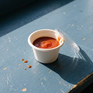 easipac Bagasse Portion Pot and Lids lifestyle