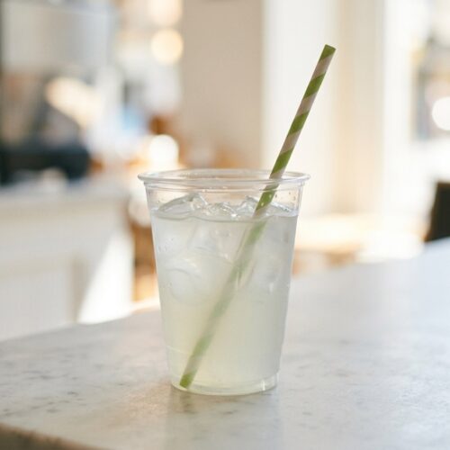 easipac Green and White Paper Straw lifestyle