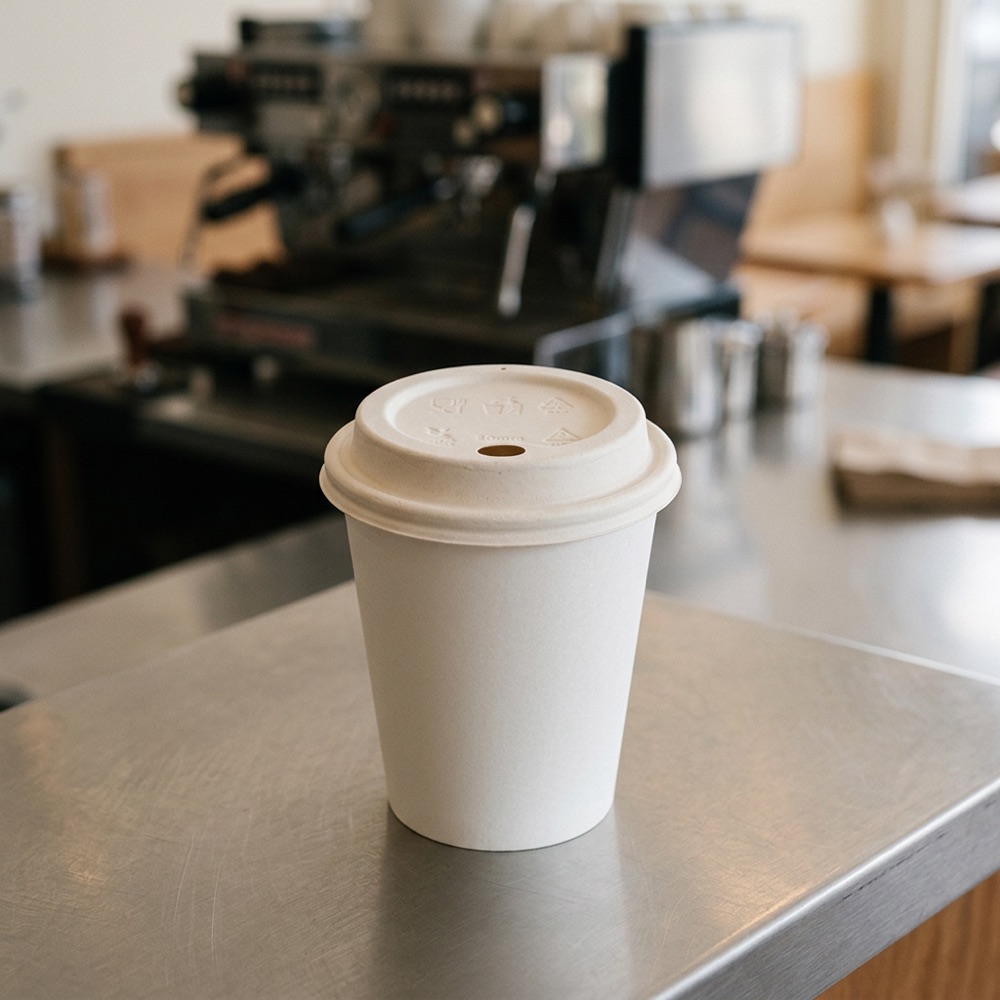 easipac Hot Cup Fibre Lid lifestyle