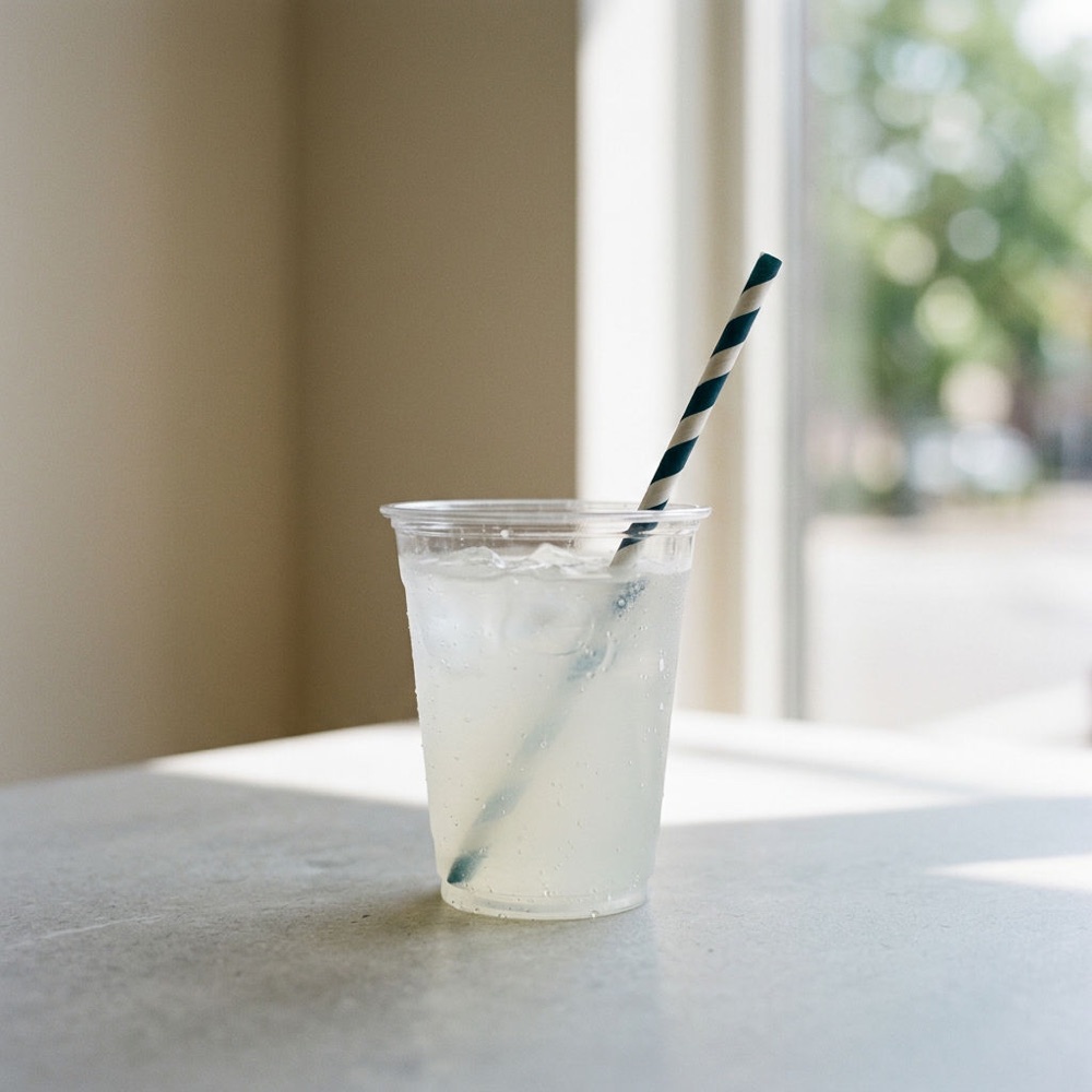 easipac Navy Blue and White Paper Straw lifestyle