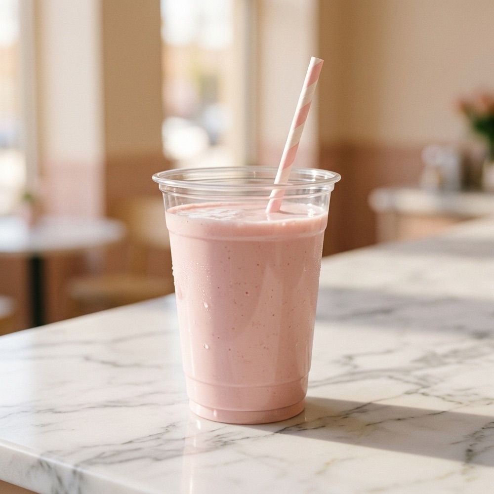 easipac Pink and White Paper Straw lifestyle