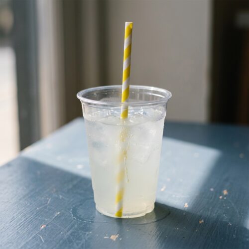 easipac Yellow and White Paper Straw lifestyle