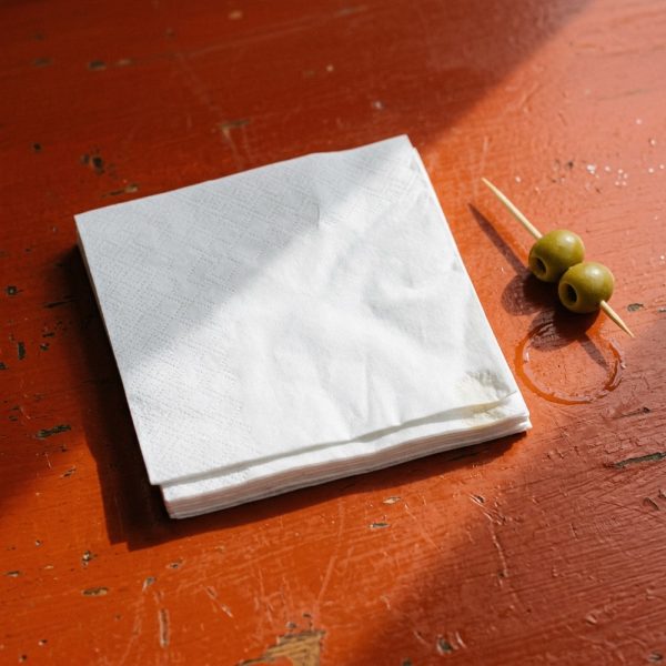 easipac White 2 Ply Cocktail Napkin lifestyle